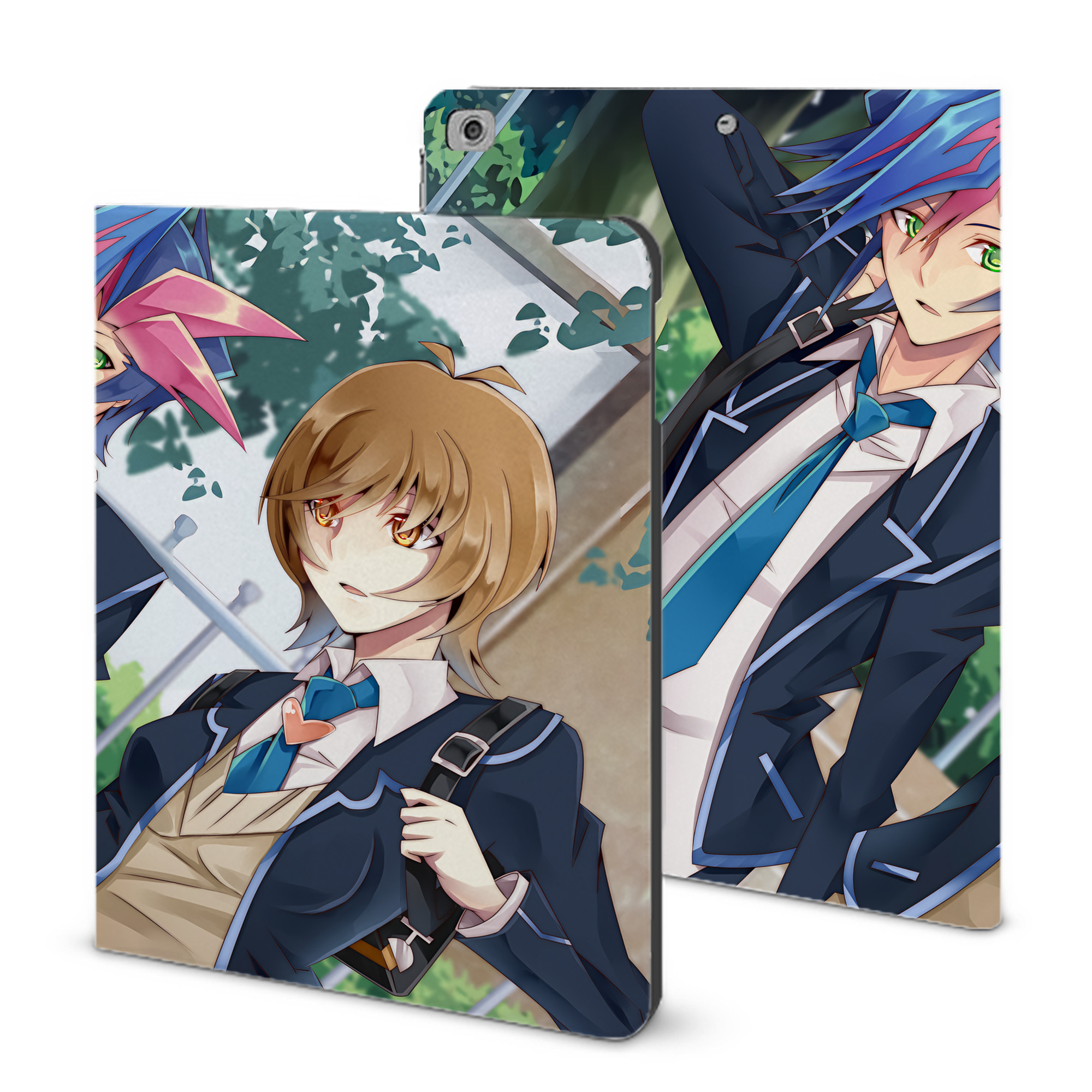 （画像用） 遊☆戯☆王 Yu-Gi-Oh! IPad ケース ブック型 PUレザー TPU 耐衝撃 軽量 薄型 ペン収納なし 全面保護 IPad 各モデル対応